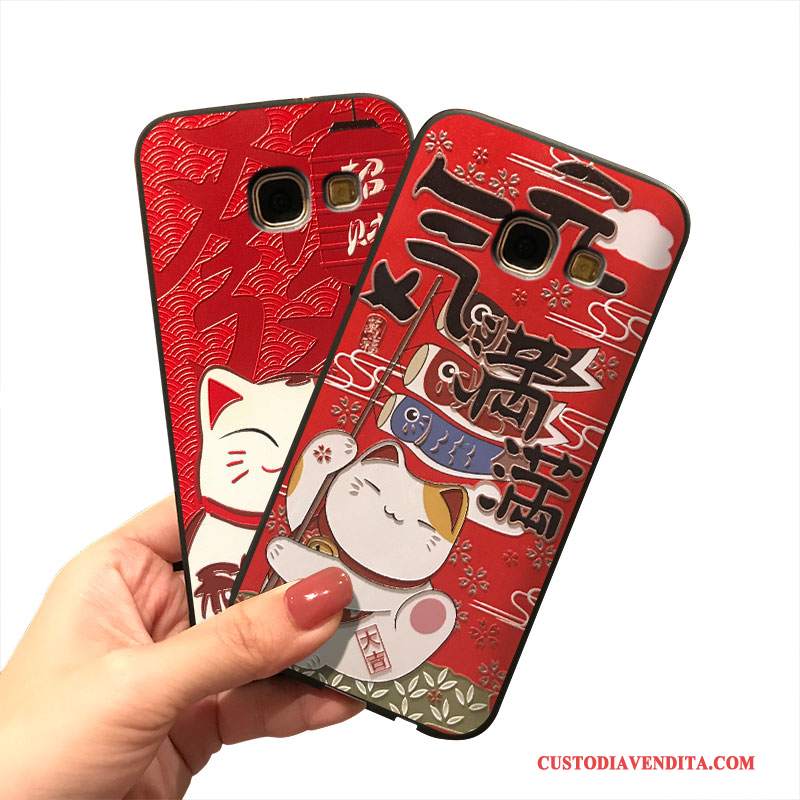 Custodia Samsung Galaxy A7 2017 Silicone Gattino Ricchezza, Cover Samsung Galaxy A7 2017 Tutto Incluso Bello