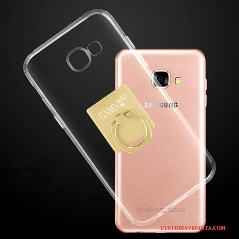 Custodia Samsung Galaxy A7 2017 Silicone Morbido Trasparente, Cover Samsung Galaxy A7 2017 Protezione Biancotelefono