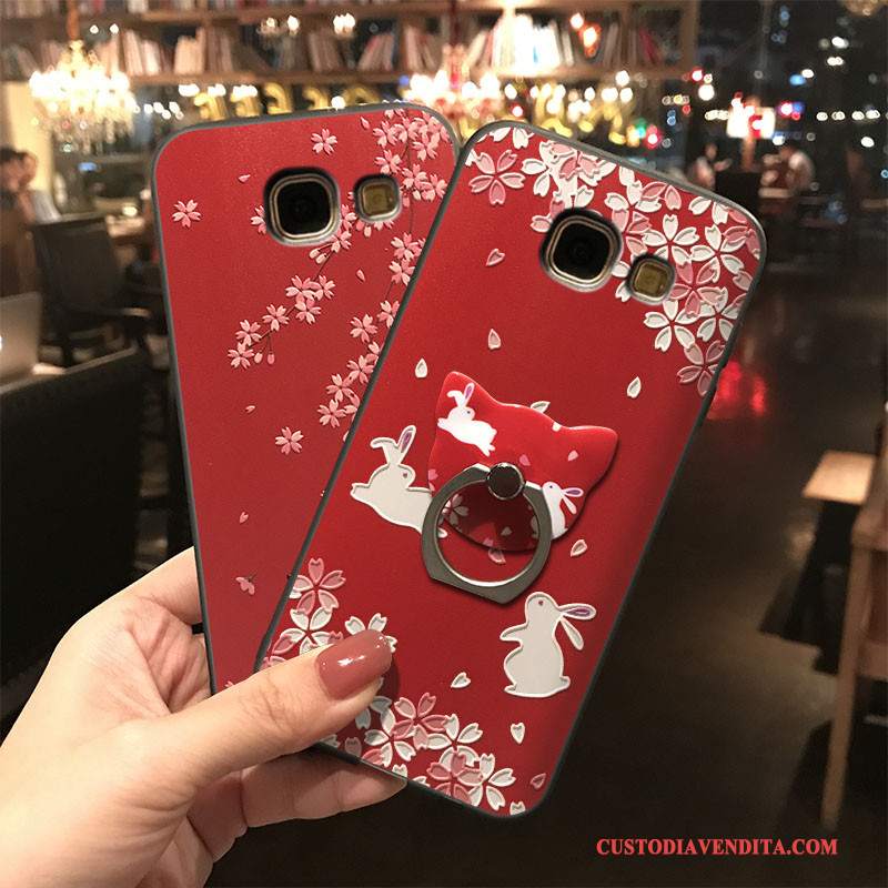 Custodia Samsung Galaxy A7 2017 Silicone Rosso Di Personalità, Cover Samsung Galaxy A7 2017 Telefono Tendenza