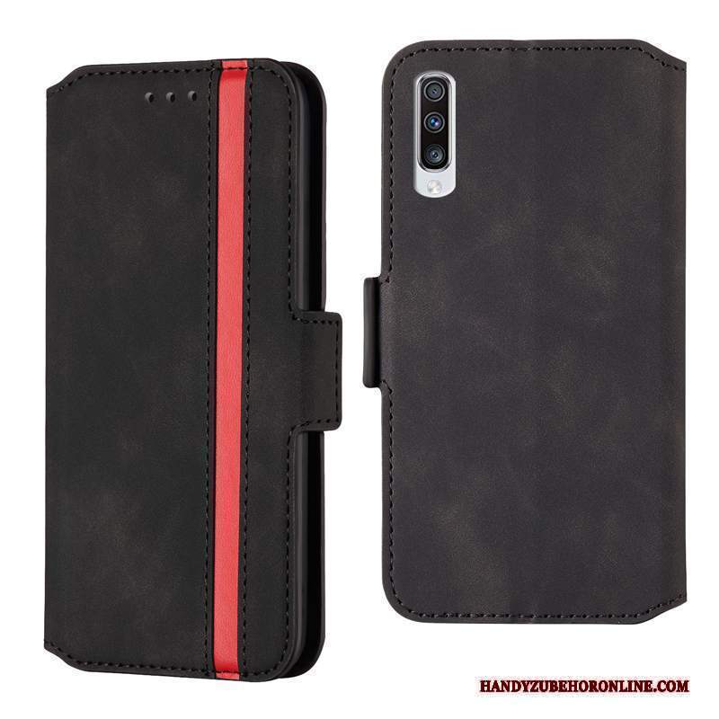 Custodia Samsung Galaxy A70s Pelle Affaritelefono, Cover Samsung Galaxy A70s Protezione High End Nero