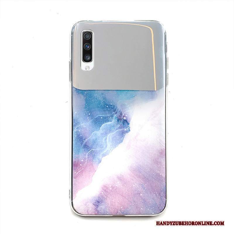 Custodia Samsung Galaxy A70s Protezione Semplici Porpora, Cover Samsung Galaxy A70s Anti-caduta Grande
