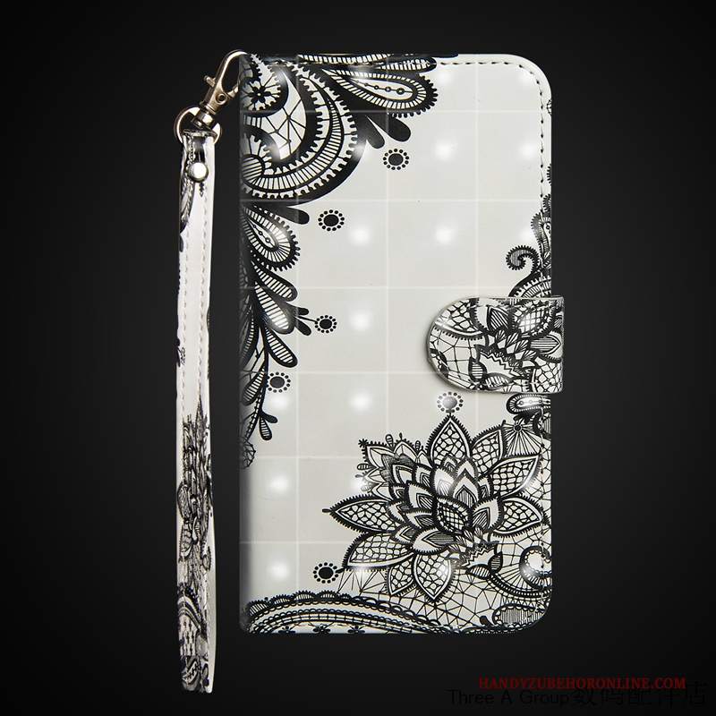 Custodia Samsung Galaxy A71 Cartone Animato Bianco Ornamenti Appesi, Cover Samsung Galaxy A71 Folio Anti-caduta Di Personalità