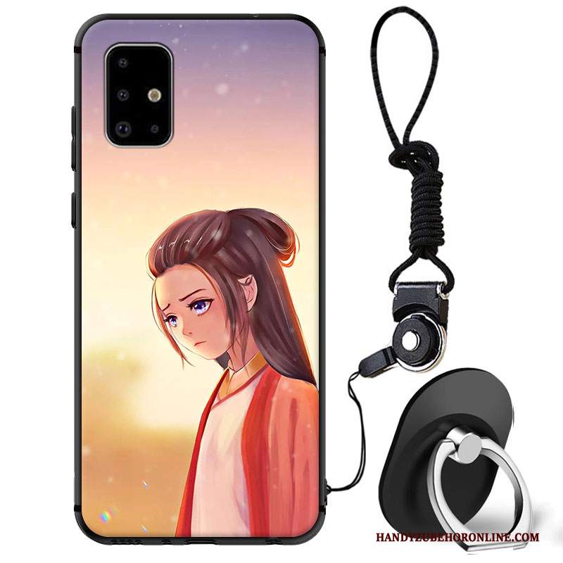 Custodia Samsung Galaxy A71 Cartone Animato Porpora Tutto Incluso, Cover Samsung Galaxy A71 Protezione Anti-cadutatelefono