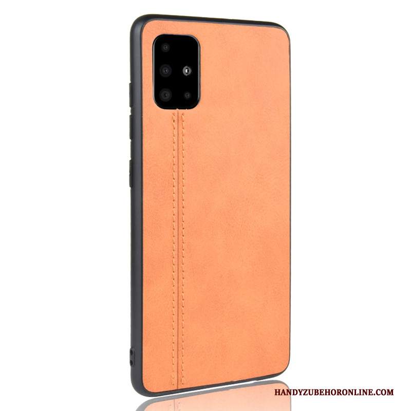 Custodia Samsung Galaxy A71 Pelle Difficile Modello, Cover Samsung Galaxy A71 Protezione Muccatelefono