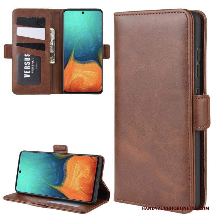 Custodia Samsung Galaxy A71 Pelle Fibbia Anti-caduta, Cover Samsung Galaxy A71 Folio Affaritelefono