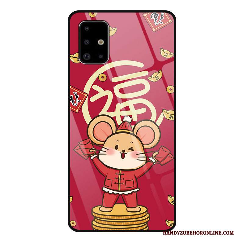 Custodia Samsung Galaxy A71 Protezione Rossotelefono, Cover Samsung Galaxy A71 Cartone Animato Nuovo Tutto Incluso