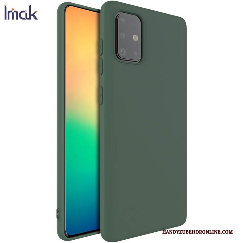 Custodia Samsung Galaxy A71 Silicone Macchiati Verde, Cover Samsung Galaxy A71 Protezione Tutto Incluso Anti-caduta