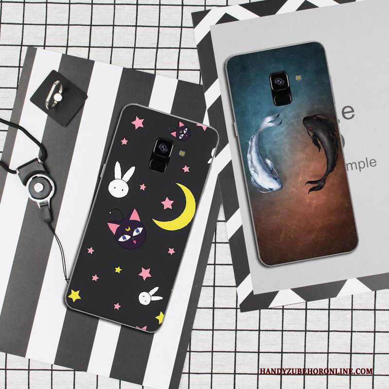 Custodia Samsung Galaxy A8 2018 Cartone Animato Tendenza Anti-caduta, Cover Samsung Galaxy A8 2018 Protezione Telefono Tutto Incluso