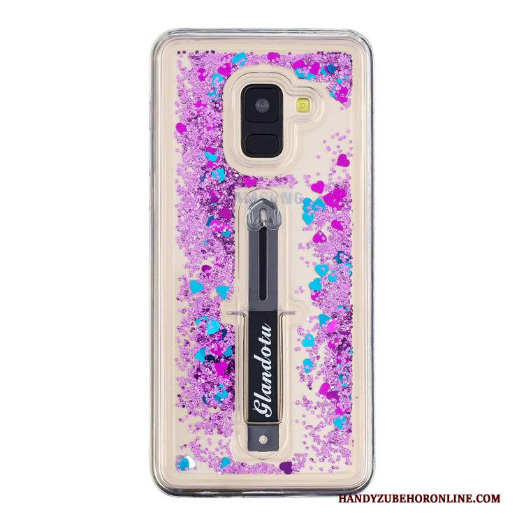 Custodia Samsung Galaxy A8 2018 Creativo Sabbie Mobilitelefono, Cover Samsung Galaxy A8 2018 Ornamenti Appesi Rosa