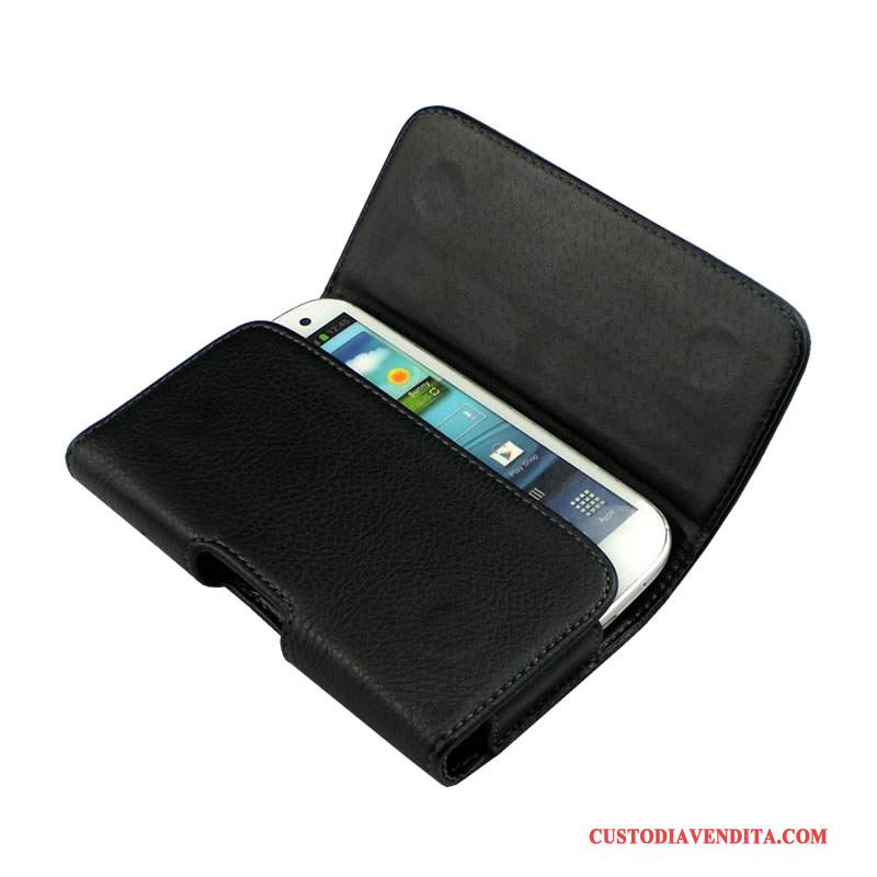 Custodia Samsung Galaxy A8 Pelle Nero Portafoglio, Cover Samsung Galaxy A8