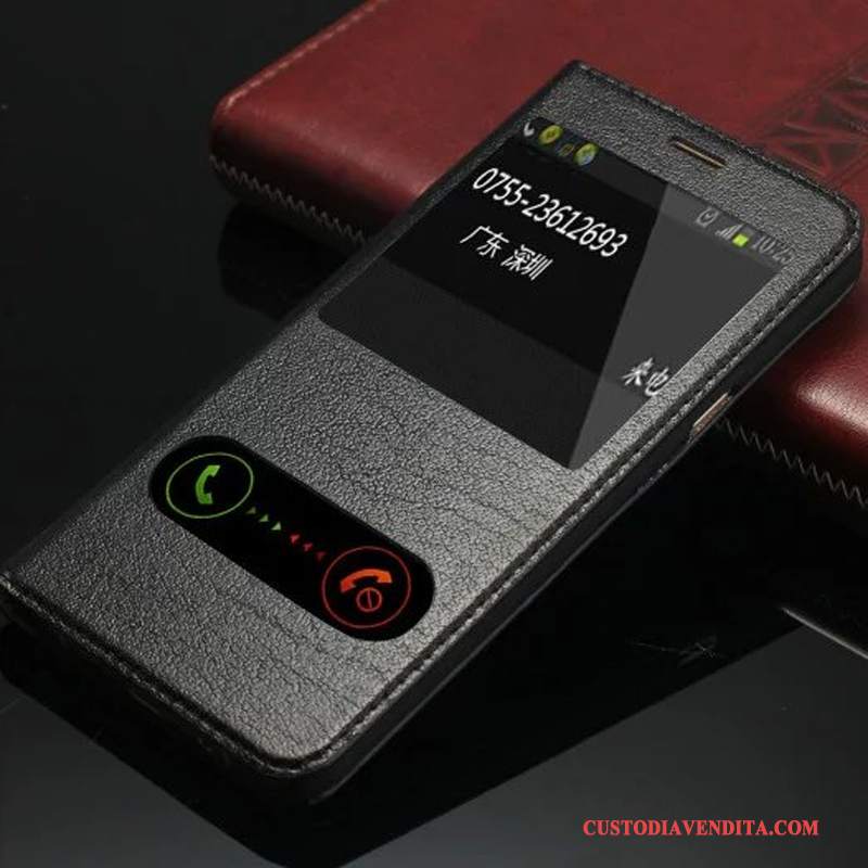Custodia Samsung Galaxy A8 Pelle Nerotelefono, Cover Samsung Galaxy A8 Protezione