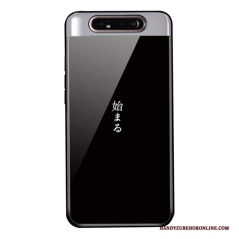 Custodia Samsung Galaxy A80 Silicone Vetro Tendenza, Cover Samsung Galaxy A80 Protezione Semplicitelefono