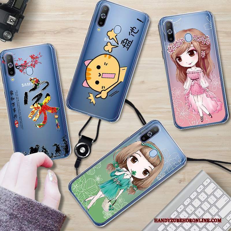 Custodia Samsung Galaxy A8s Ornamenti Appesitelefono, Cover Samsung Galaxy A8s Trasparente Anti-caduta