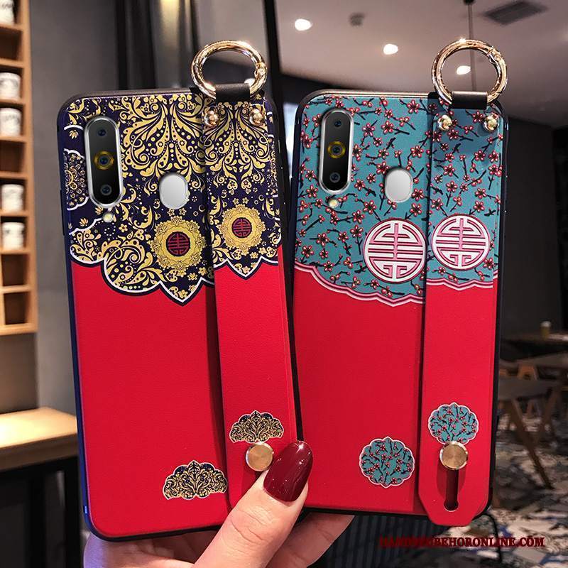 Custodia Samsung Galaxy A8s Protezione Rosso Bello, Cover Samsung Galaxy A8s Cartone Animato Morbido Anti-caduta