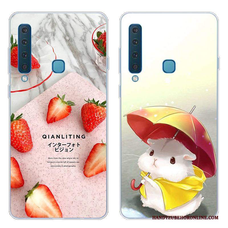 Custodia Samsung Galaxy A9 2018 Creativo Bello Rosa, Cover Samsung Galaxy A9 2018 Protezione Morbido Fresco