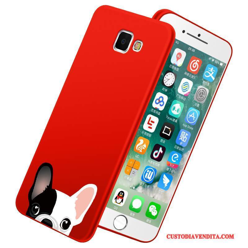 Custodia Samsung Galaxy A9 Silicone Anti-caduta Super, Cover Samsung Galaxy A9 Protezione Morbido Rosso