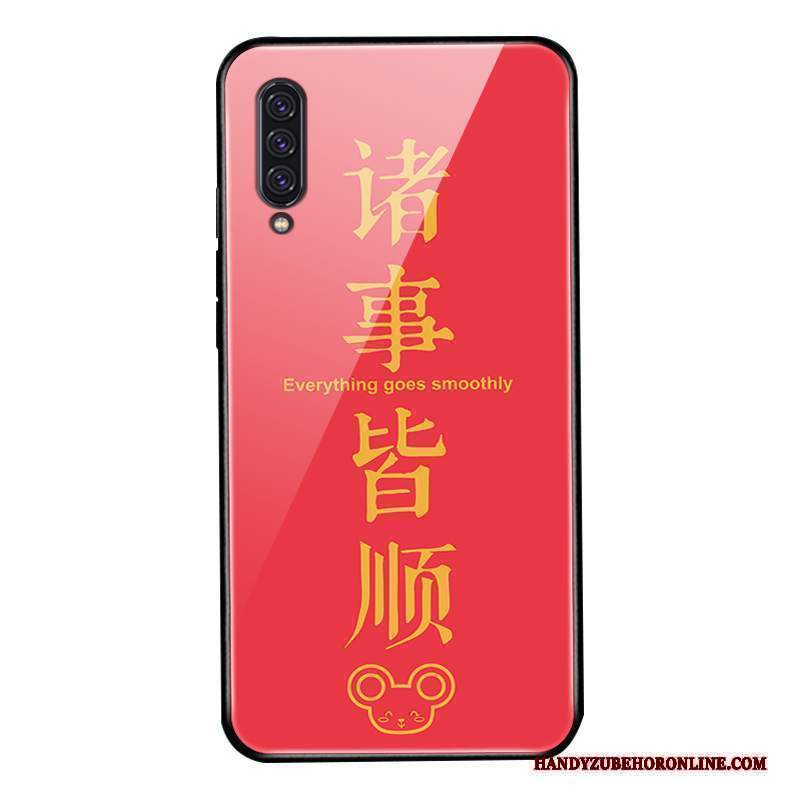 Custodia Samsung Galaxy A90 5g Protezione Rosso Vetro, Cover Samsung Galaxy A90 5g Telefono Net Red
