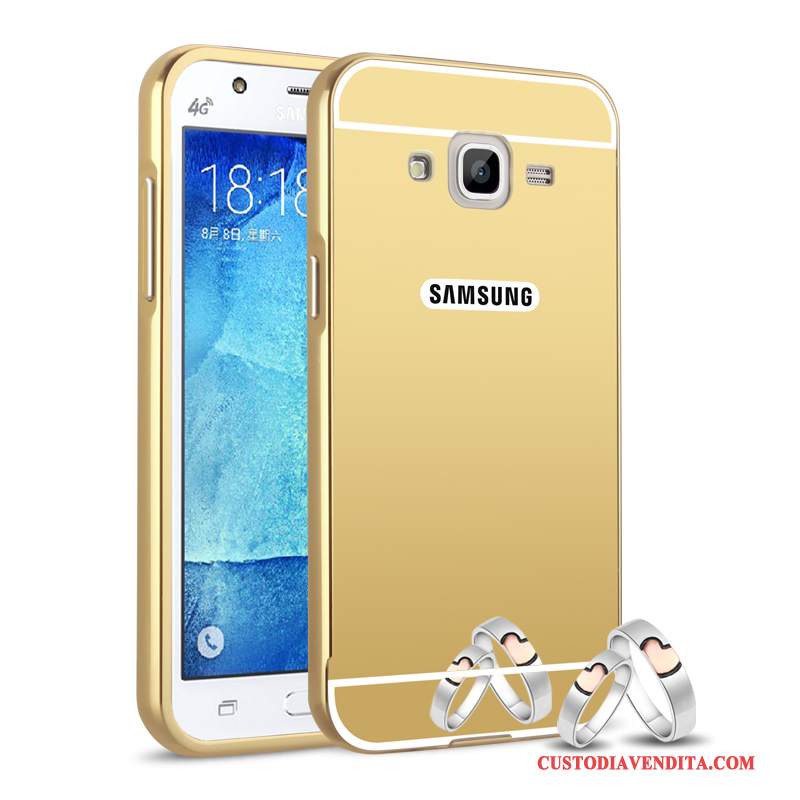 Custodia Samsung Galaxy J3 2016 Protezione Telaiotelefono, Cover Samsung Galaxy J3 2016 Oro Metallo