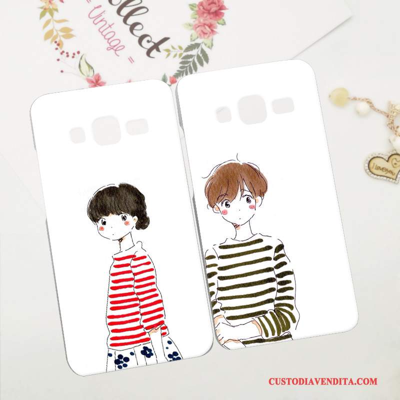 Custodia Samsung Galaxy J3 2016 Silicone Sottili Bianco, Cover Samsung Galaxy J3 2016 Cartone Animato Telefono Morbido