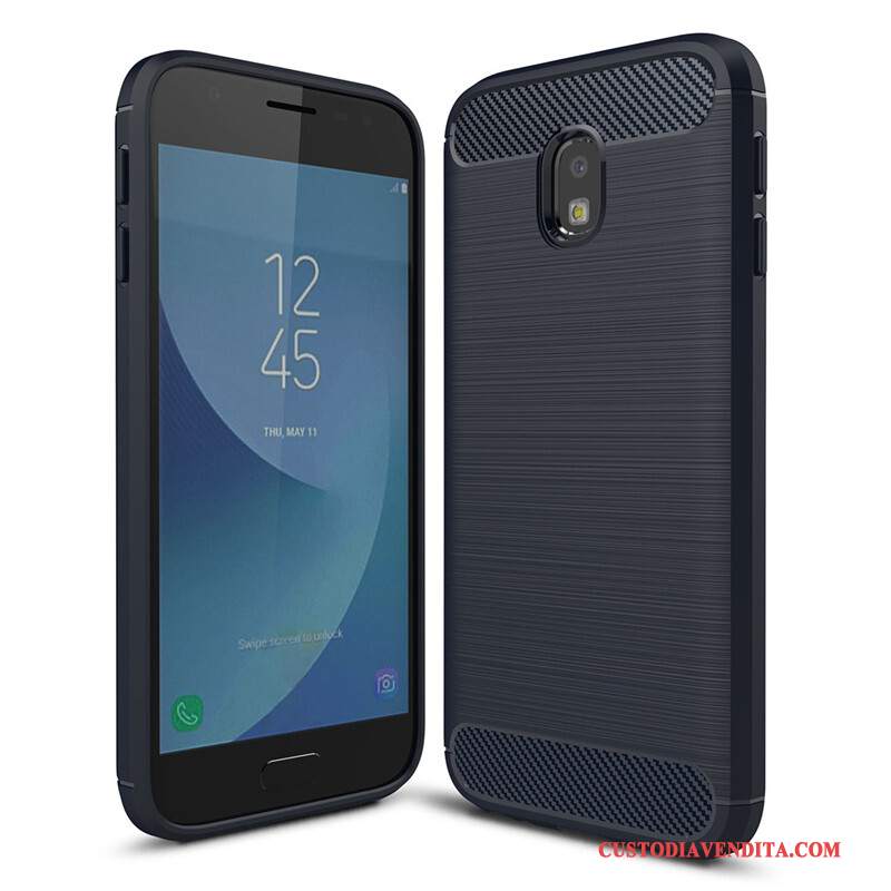 Custodia Samsung Galaxy J3 2017 Silicone Morbido Anti-caduta, Cover Samsung Galaxy J3 2017 Protezione Telefono Nero
