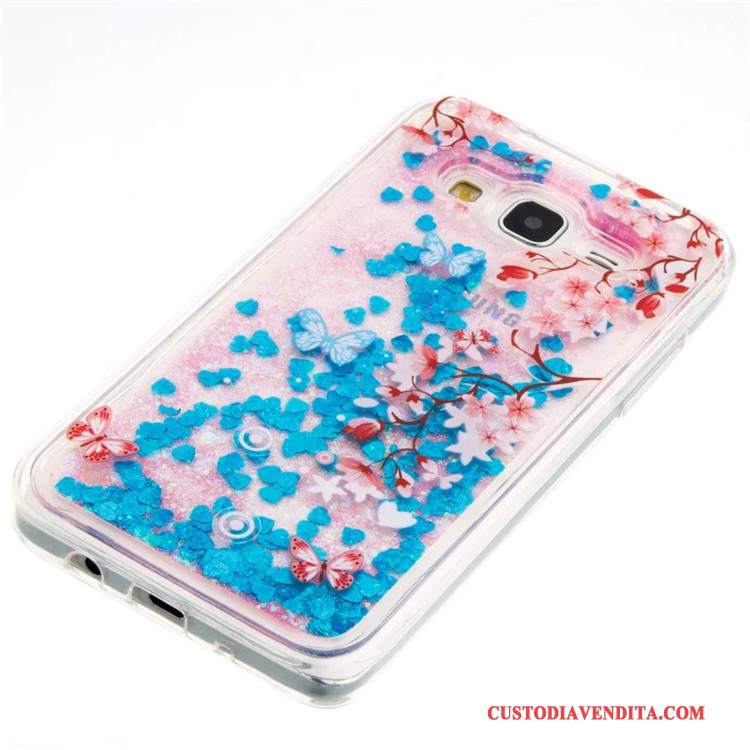 Custodia Samsung Galaxy J5 2015 Protezione Tutto Incluso Liquido, Cover Samsung Galaxy J5 2015 Blu Sabbie Mobili