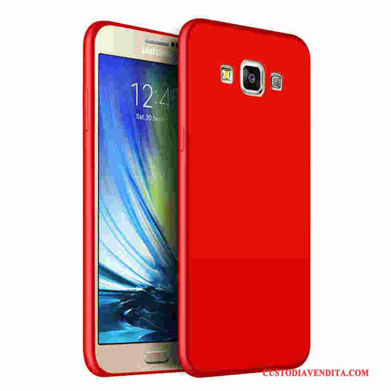 Custodia Samsung Galaxy J5 2015 Silicone Rosso Morbido, Cover Samsung Galaxy J5 2015 Protezione Tutto Incluso Anti-caduta
