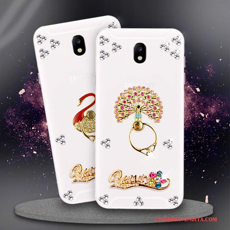 Custodia Samsung Galaxy J5 2017 Strass Tendenza Europa, Cover Samsung Galaxy J5 2017 Protezione Telefono Bianco