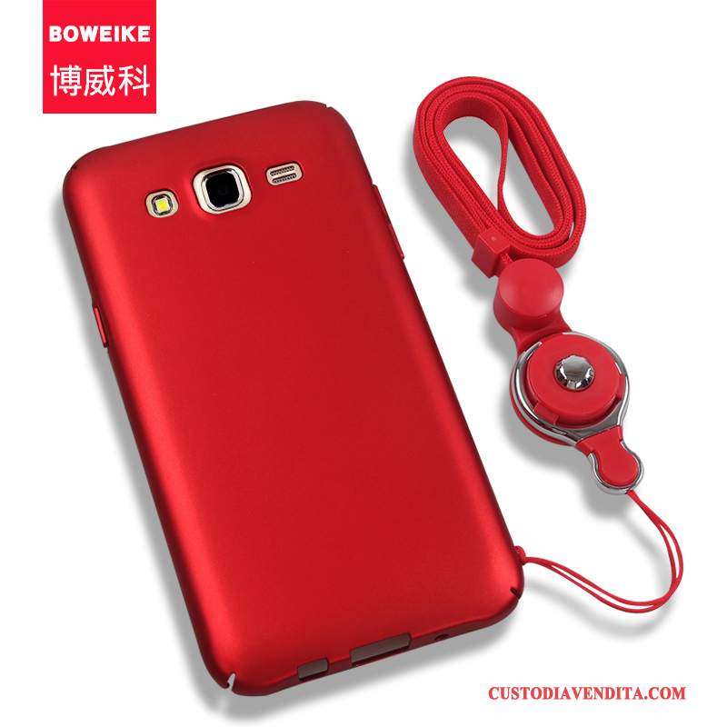 Custodia Samsung Galaxy J7 2015 Protezione Anti-caduta Difficile, Cover Samsung Galaxy J7 2015 Rosso Ornamenti Appesi