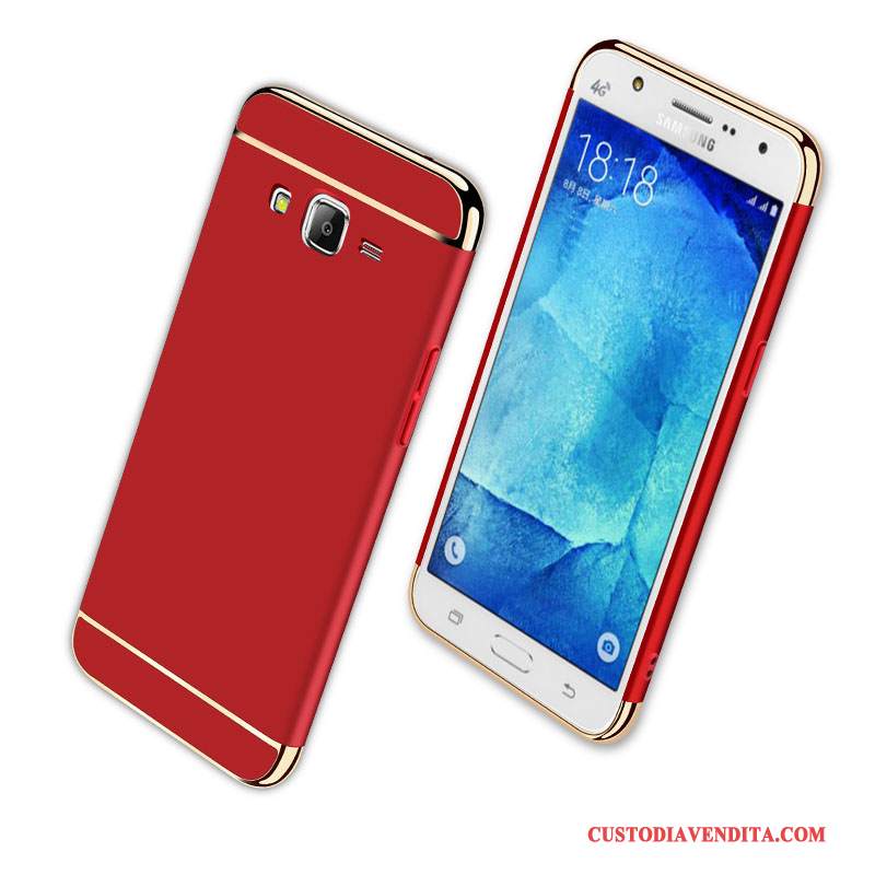 Custodia Samsung Galaxy J7 2015 Protezione Rosso Difficile, Cover Samsung Galaxy J7 2015 Macchiati Anti-caduta