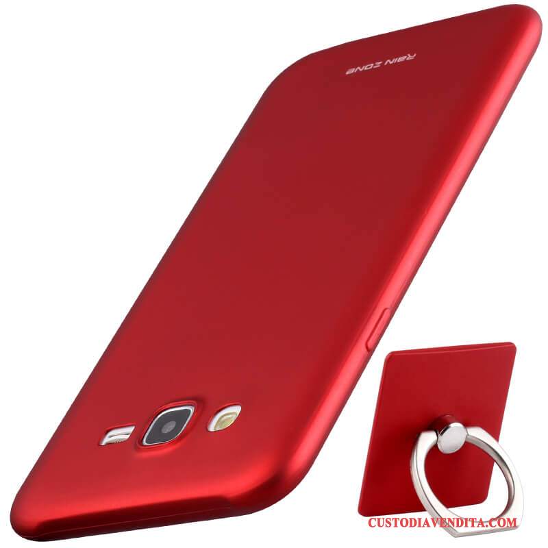 Custodia Samsung Galaxy J7 2015 Silicone Telefono Morbido, Cover Samsung Galaxy J7 2015 Tutto Incluso Rosso
