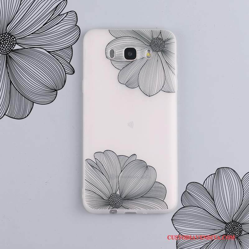 Custodia Samsung Galaxy J7 2016 Silicone Nero Anti-caduta, Cover Samsung Galaxy J7 2016 Macchiati Tutto Incluso