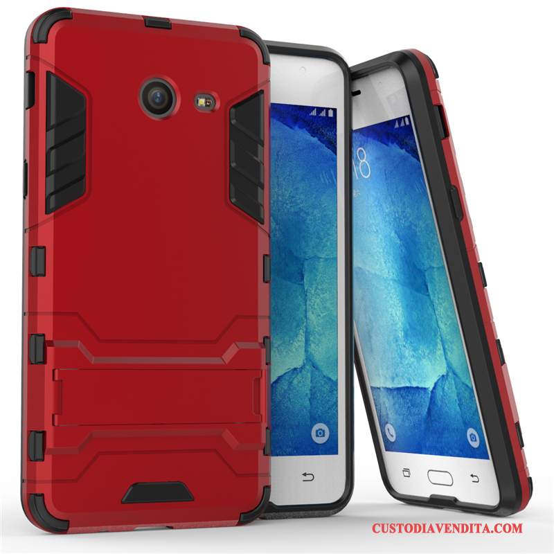 Custodia Samsung Galaxy J7 2017 Protezione Rosso Supporto, Cover Samsung Galaxy J7 2017 Difficile Anti-caduta