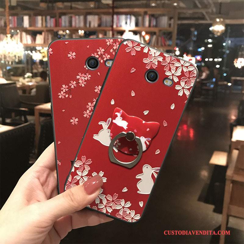 Custodia Samsung Galaxy J7 2017 Silicone Di Personalitàtelefono, Cover Samsung Galaxy J7 2017 Rosso Grande