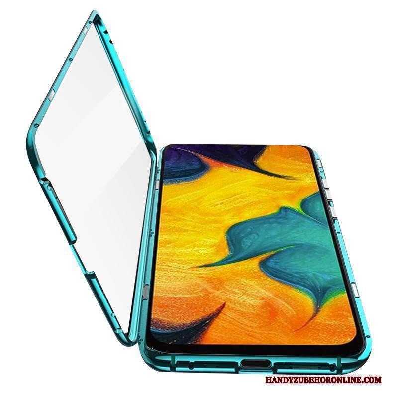 Custodia Samsung Galaxy M20 Protezione Telefono Vetro, Cover Samsung Galaxy M20 Telaio Magnetico