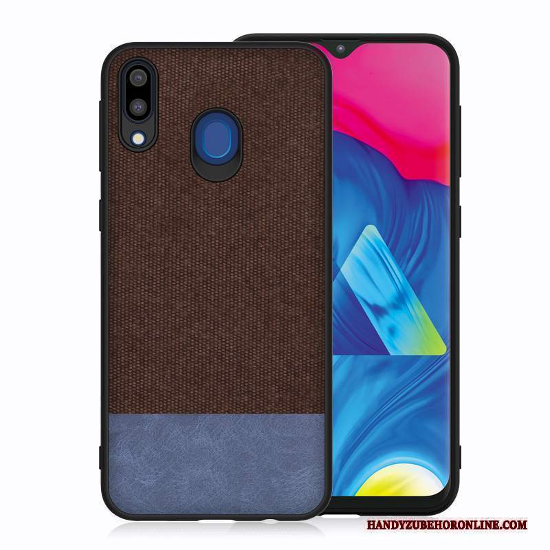 Custodia Samsung Galaxy M20 Silicone Pannotelefono, Cover Samsung Galaxy M20 Anti-caduta Blu