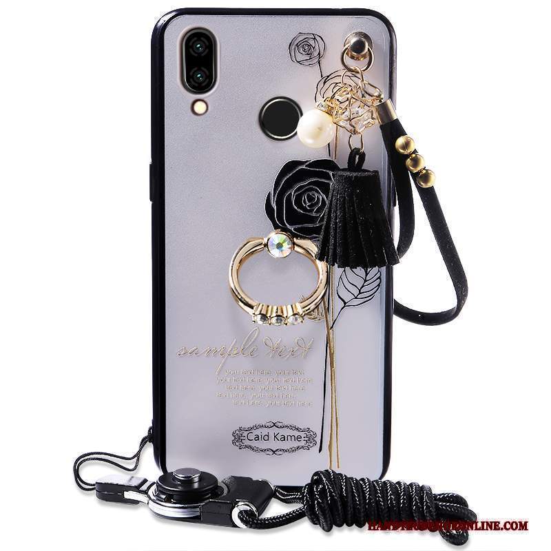 Custodia Samsung Galaxy M20 Silicone Telefono Bianco, Cover Samsung Galaxy M20 Supporto