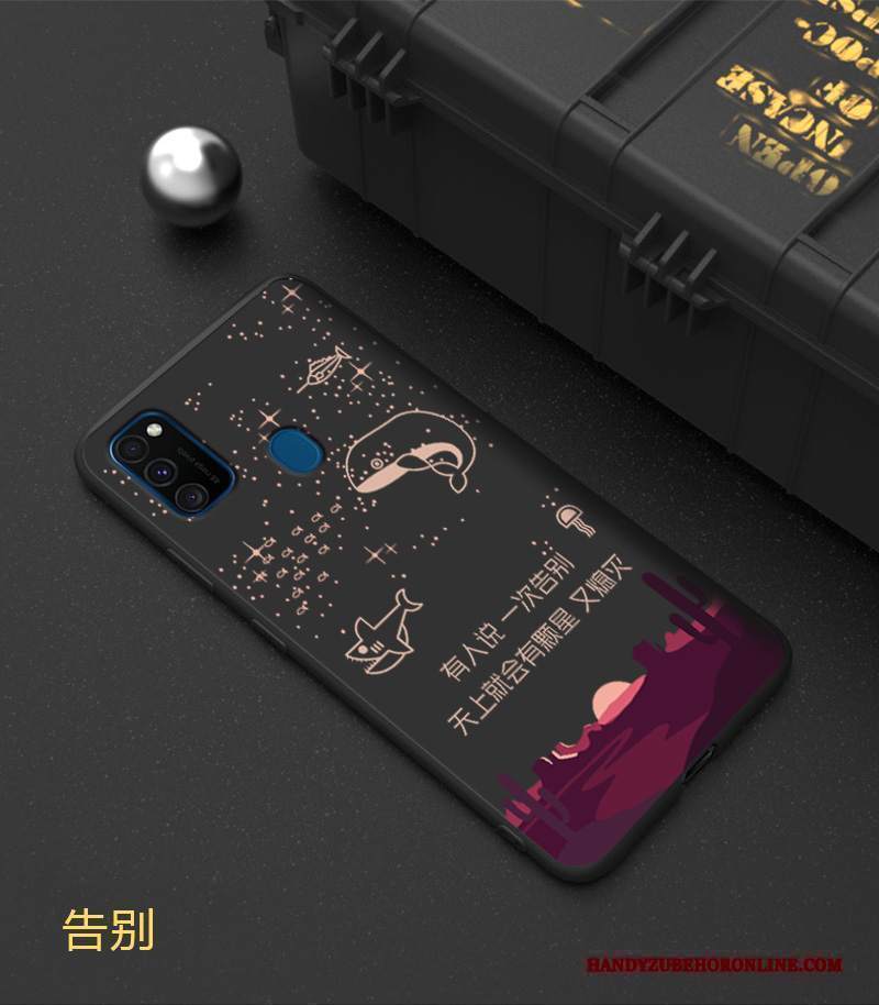 Custodia Samsung Galaxy M30s Creativo Morbidotelefono, Cover Samsung Galaxy M30s Silicone Di Personalità Nero