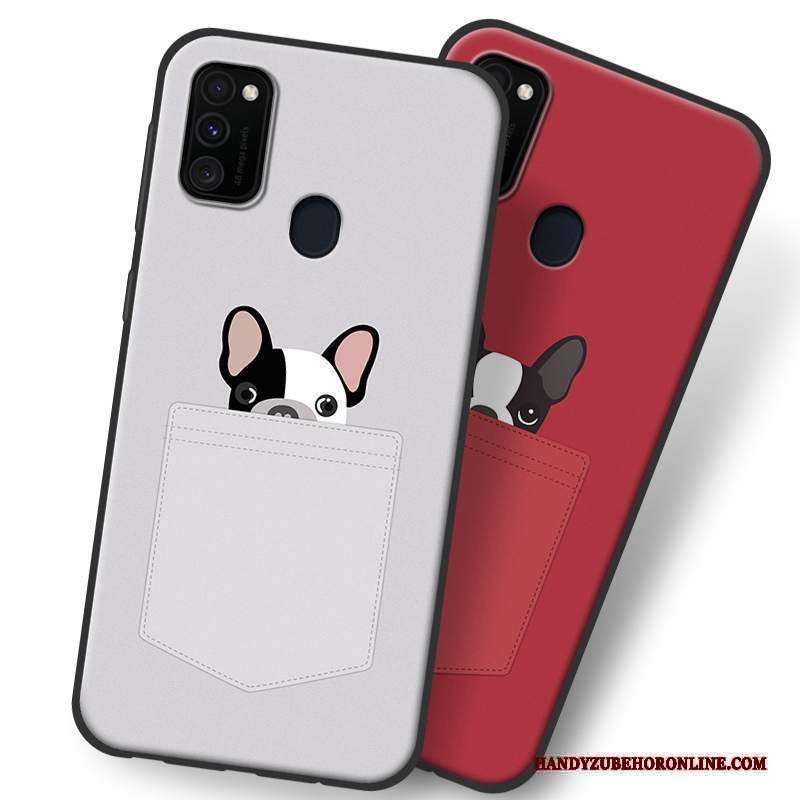 Custodia Samsung Galaxy M30s Silicone Telefono Bianco, Cover Samsung Galaxy M30s Cartone Animato Morbido Di Personalità