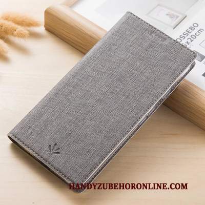 Custodia Samsung Galaxy Note 10 Lite Pelle Panno Grigio, Cover Samsung Galaxy Note 10 Lite Folio Modello Carta