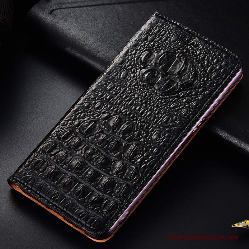 Custodia Samsung Galaxy Note 10 Protezione Modello Coccodrillo Nero, Cover Samsung Galaxy Note 10 Pelle Tutto Inclusotelefono