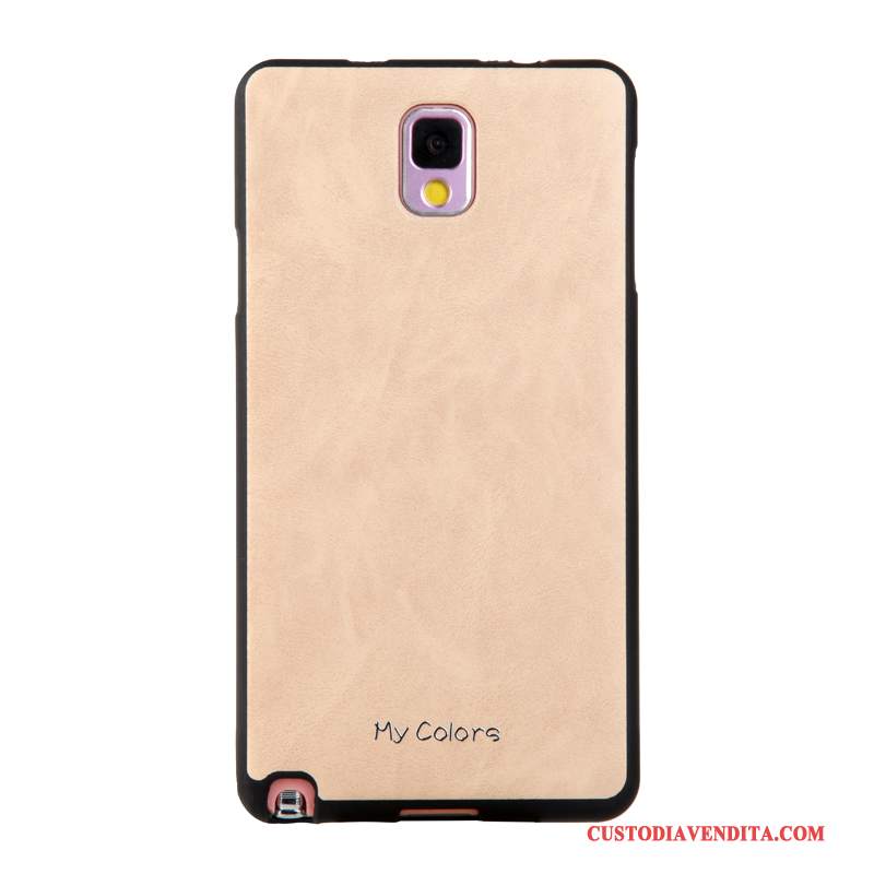 Custodia Samsung Galaxy Note 3 Pelle Morbido Affari, Cover Samsung Galaxy Note 3 Protezione Telefono Cachi