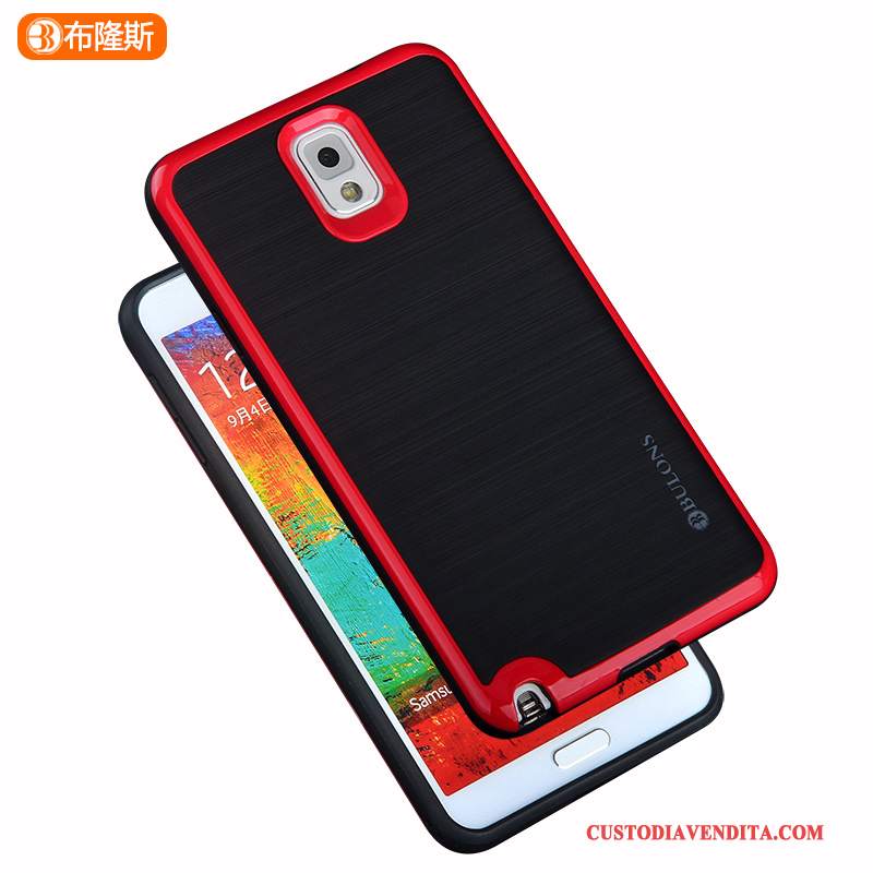 Custodia Samsung Galaxy Note 3 Silicone Anti-caduta Telaio, Cover Samsung Galaxy Note 3 Protezione Coperchio Posteriore Rosso