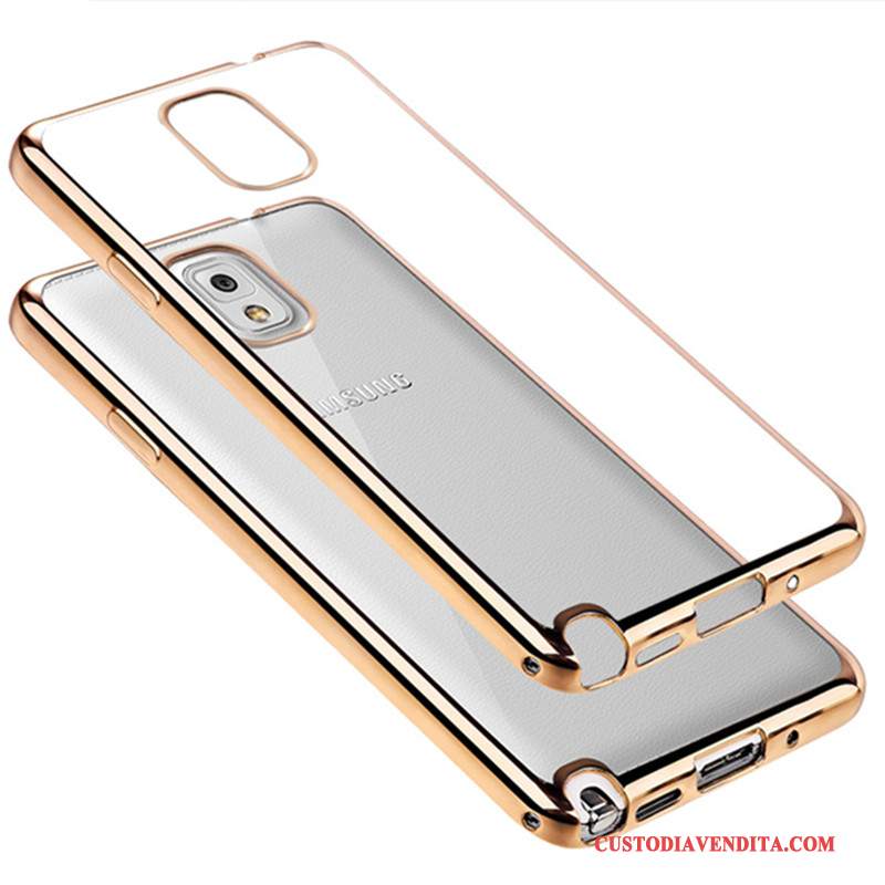 Custodia Samsung Galaxy Note 3 Silicone Oro Morbido, Cover Samsung Galaxy Note 3 Protezione Trasparente