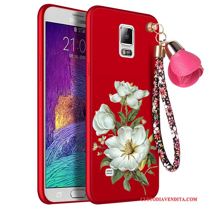 Custodia Samsung Galaxy Note 4 Silicone Morbido Rosso, Cover Samsung Galaxy Note 4 Protezione Macchiati Tutto Incluso