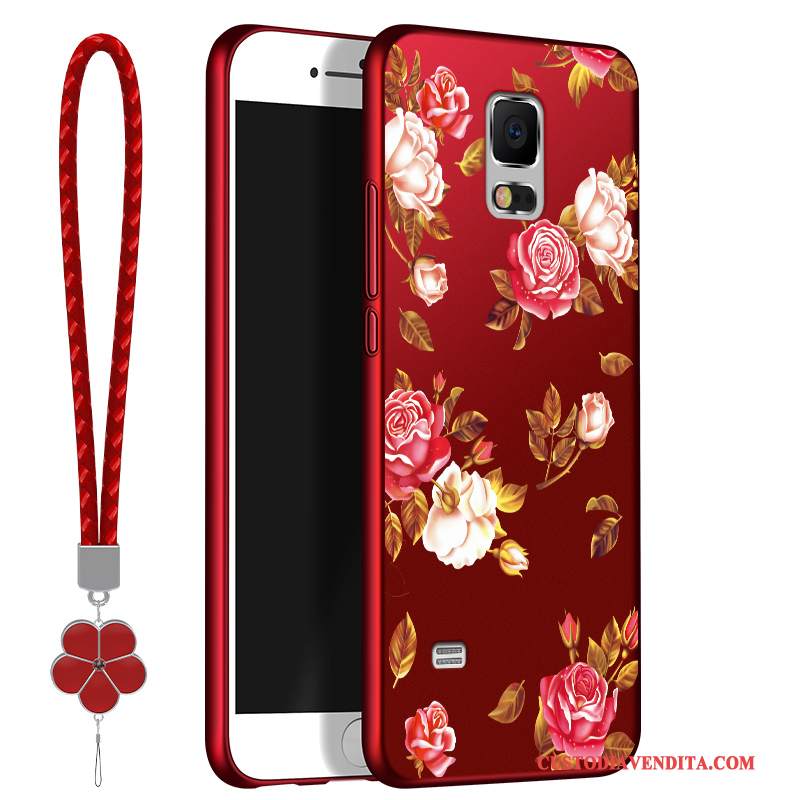 Custodia Samsung Galaxy Note 4 Silicone Rosso Coperchio Posteriore, Cover Samsung Galaxy Note 4 Anti-caduta Morbido