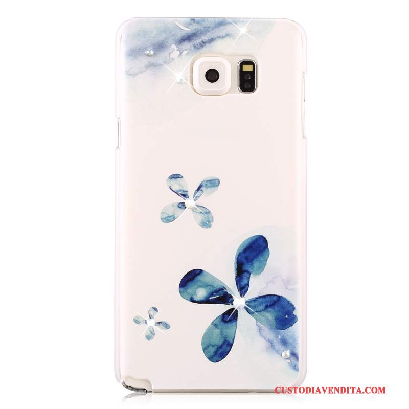Custodia Samsung Galaxy Note 5 Colore Sottilitelefono, Cover Samsung Galaxy Note 5 Strass Macchiati Blu
