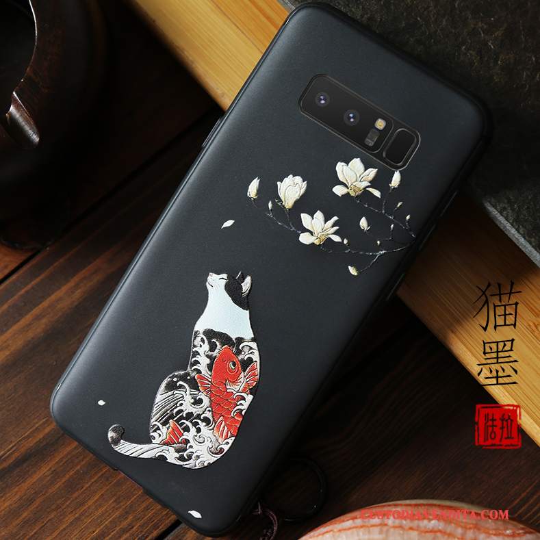 Custodia Samsung Galaxy Note 8 Creativo Tutto Incluso Nero, Cover Samsung Galaxy Note 8 Silicone Morbido Tendenza