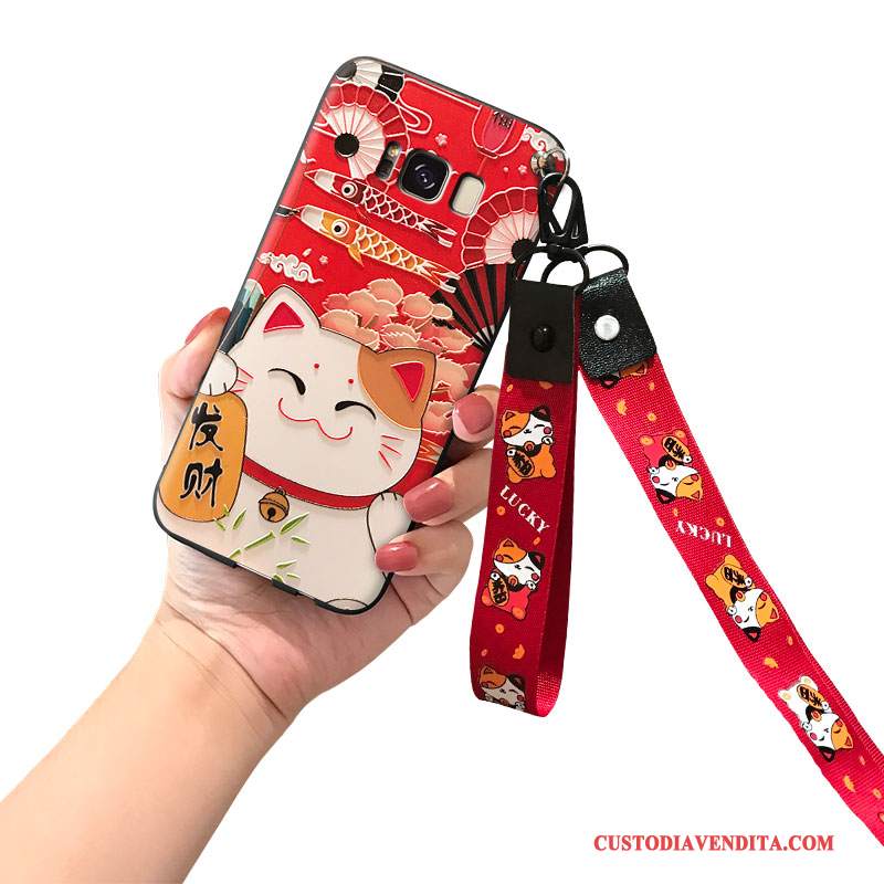 Custodia Samsung Galaxy Note 8 Silicone Ornamenti Appesi Ricchezza, Cover Samsung Galaxy Note 8 Rosso Tutto Incluso