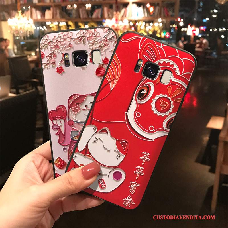 Custodia Samsung Galaxy Note 8 Silicone Ornamenti Appesi Tendenza, Cover Samsung Galaxy Note 8 Telefono Rosso