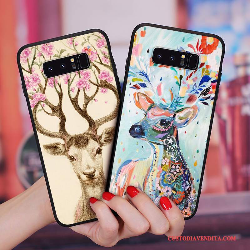 Custodia Samsung Galaxy Note 8 Silicone Telefono Dipinti A Mano, Cover Samsung Galaxy Note 8 Colore Morbido Fiori